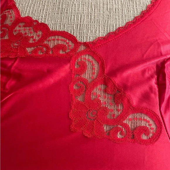 Vintage long red slip, new without tags, size L - Picture 5 of 5